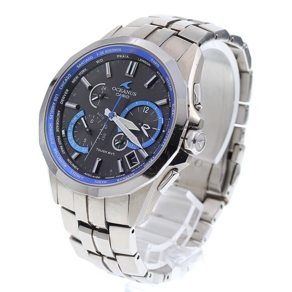 CASIO Oceanus Manta OCW-S2400-1AJF Solar Powered Radio Men's Watch - Picture 1 of 12